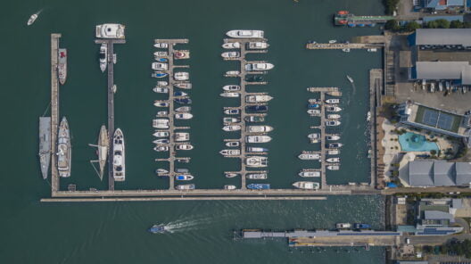 West coast pier birds-eye view